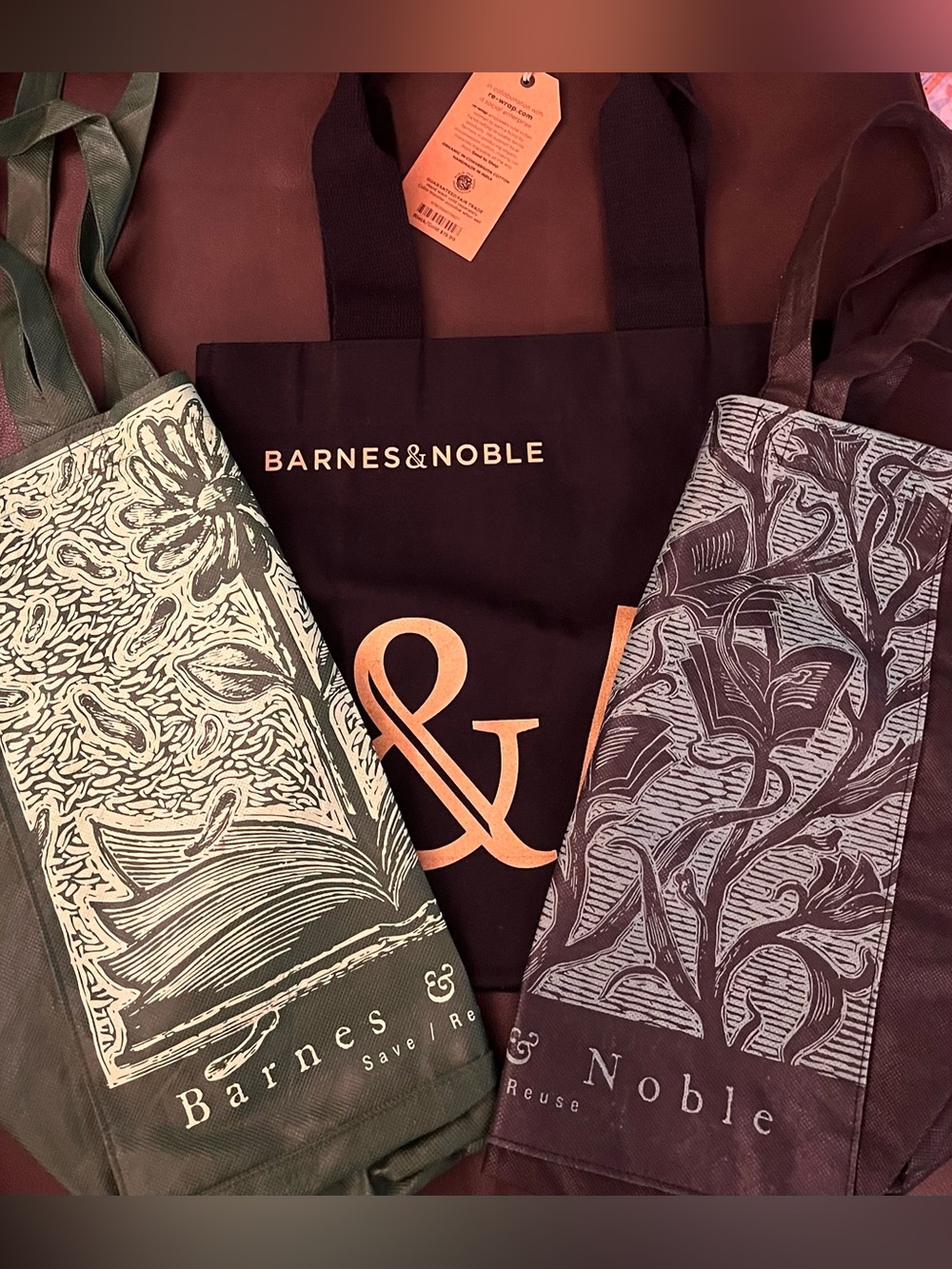 3 Barnes & Noble Totes